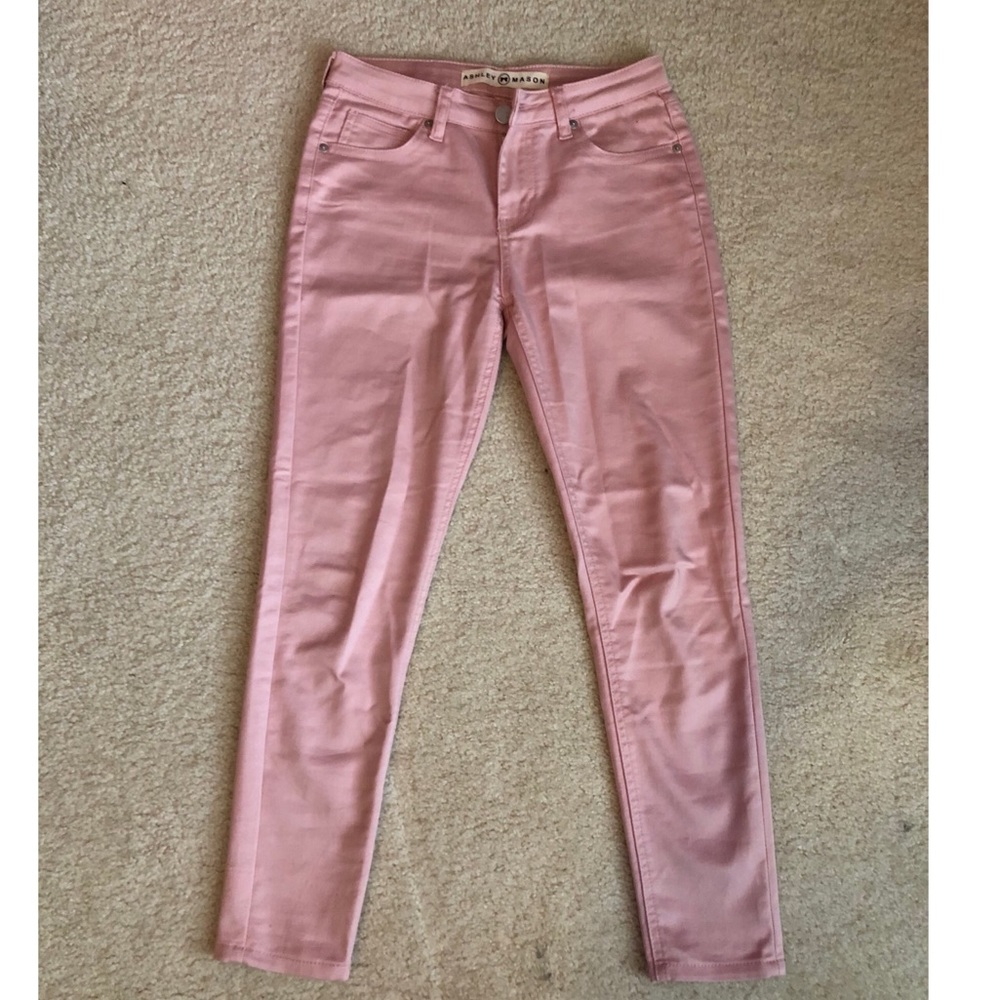 Light Pink Skinny Ankle Jeans